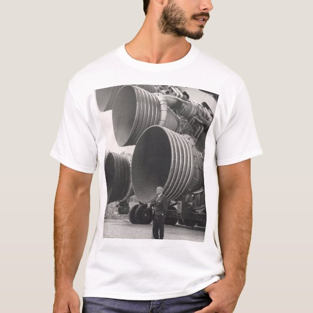 T-shirt Saturn V e Von Braun (Frente)