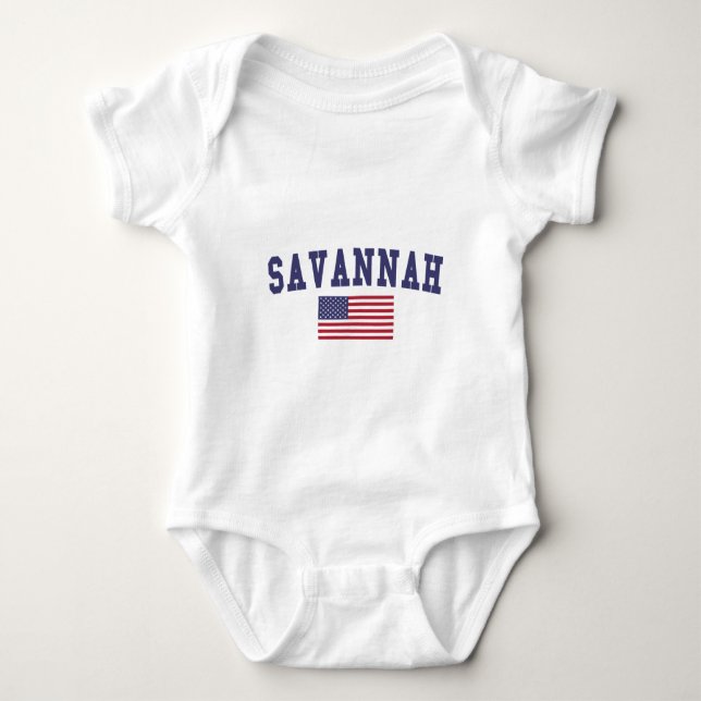 T-shirt Savannah EUA Flag (Frente)