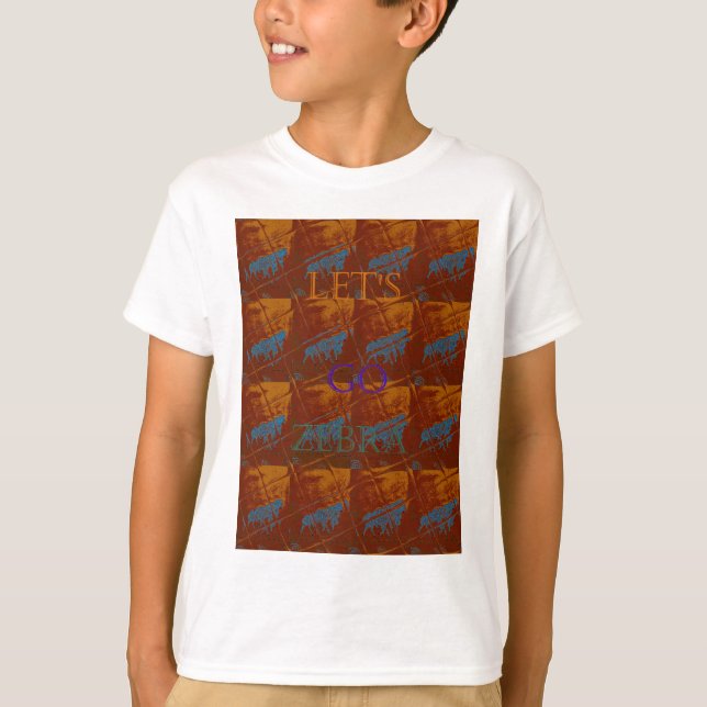 T-shirt Savannah Safari deixa Zebra Hakuna Matata mais (Frente)