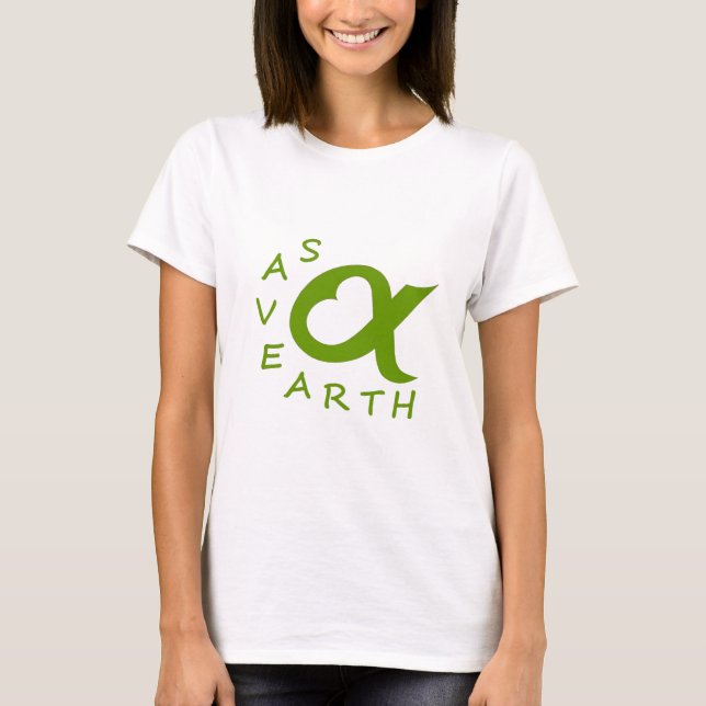 T-shirt save earth planète (Frente)