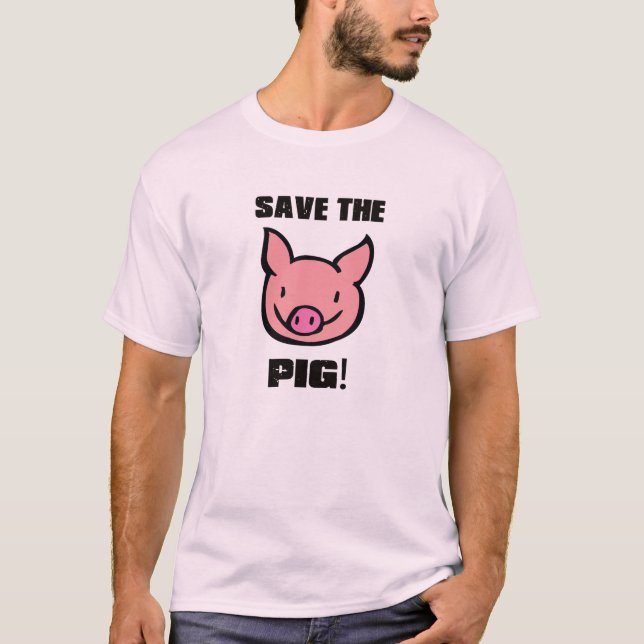 T-shirt SAVE THE PIG (Frente)