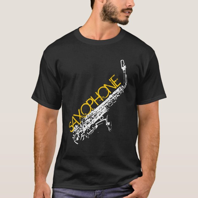 T-shirt saxofone (Frente)