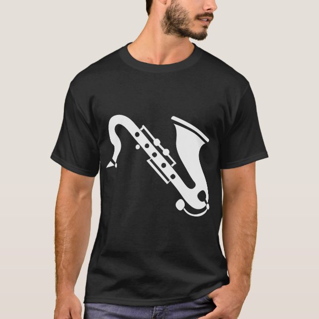 T-shirt Saxofone - Branco (Frente)