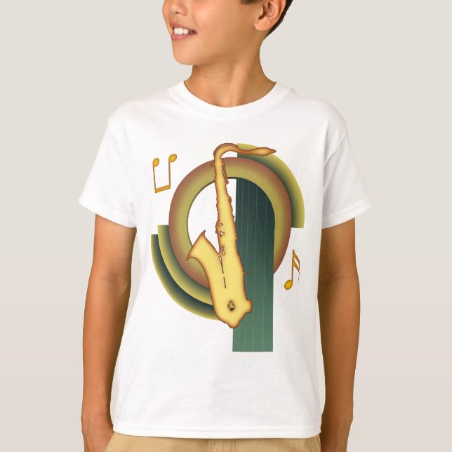 T-shirt Saxofone Deco (Frente)