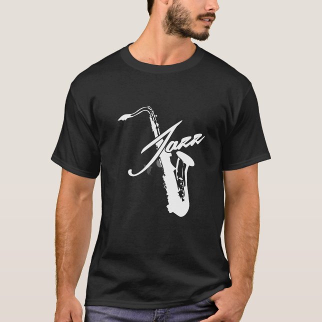 T-shirt Saxofone do jazz (Frente)