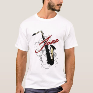 T-shirt Saxofone do jazz