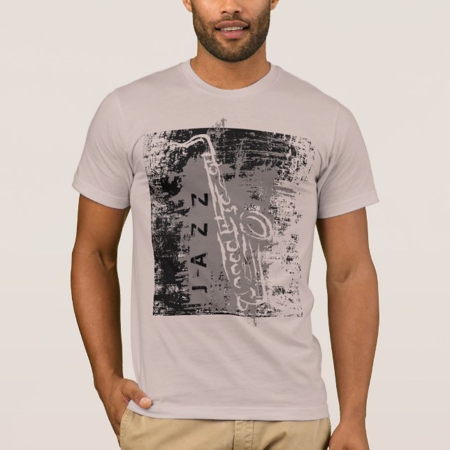 T-shirt Saxofone do jazz (Frente)