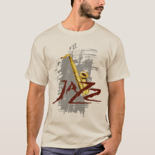 T-shirt Saxofone do jazz