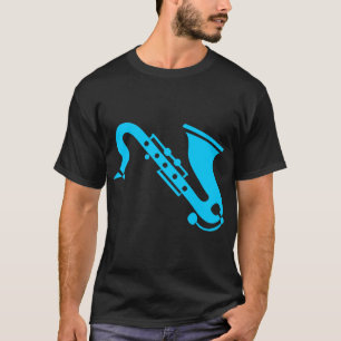 T-shirt Saxofone - Sky Blue