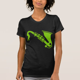 T-shirt Saxofone - Verde marciano