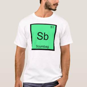 T-shirt Sb - Símbolo de Elemento de Química da Escumalha