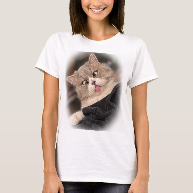 T-Shirt schielende Katze (Frente)