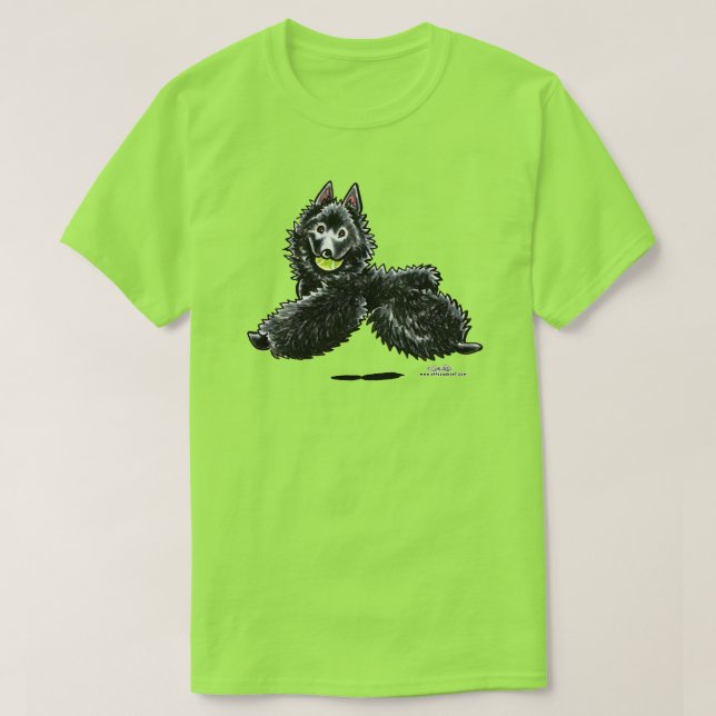 T-shirt Schipperke Lets Play (Frente do Design)