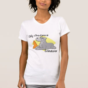 T-shirt Schnauzer da obediência da reunião dos desenhos