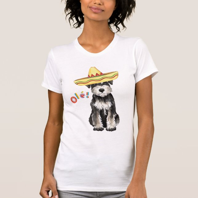 T-shirt Schnauzer diminuto da festa (Frente)