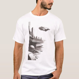 T-shirt Sci-Fi que atravessa o Universo 01 B front