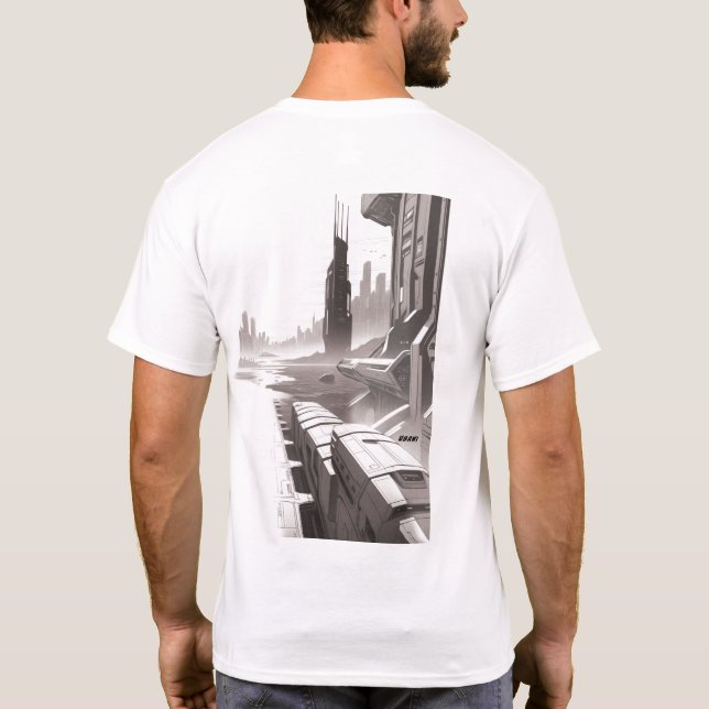 T-shirt Sci-Fi que atravessa o Universo 01 I Back (Verso)