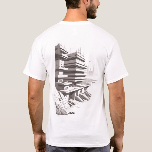T-shirt Sci-Fi que atravessa o Universo 02 E (Verso)