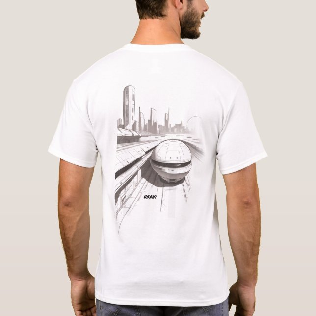 T-shirt Sci-Fi que atravessa o Universo 02 F (Verso)
