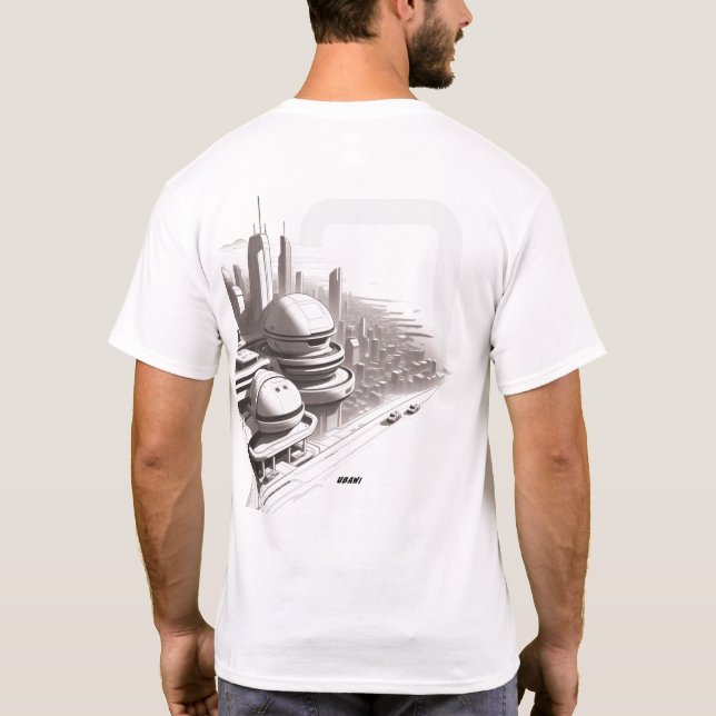 T-shirt Sci-Fi que atravessa o Universo 03 D (Verso)