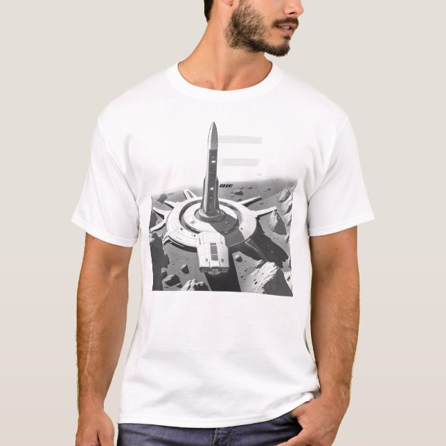 T-shirt Sci-Fi que atravessa o Universo 03 E (Frente)