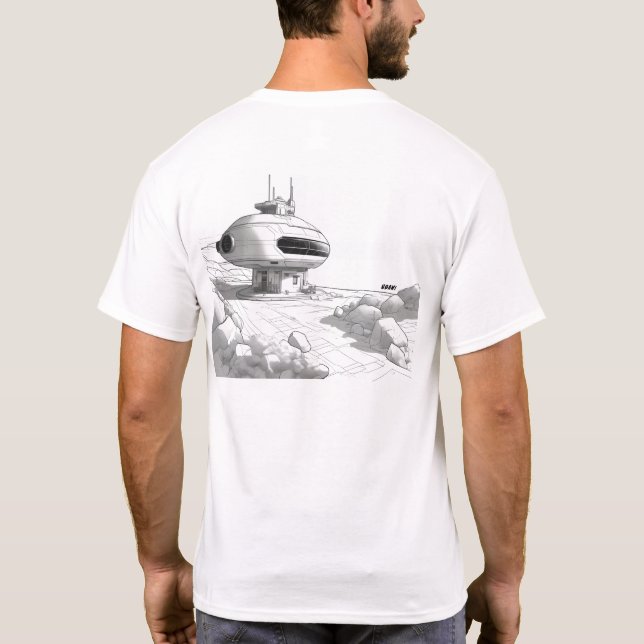 T-shirt Sci-Fi que atravessa o Universo 03 I Back (Verso)