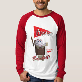 T-shirt Scolletta "Boston Baseball"! Long Sleeve Raglan