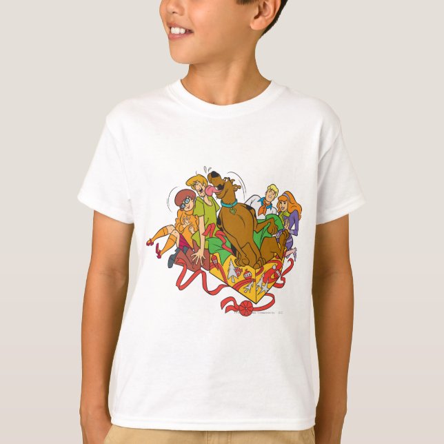 T-shirt Scooby-Doo e Gang no Natal (Frente)