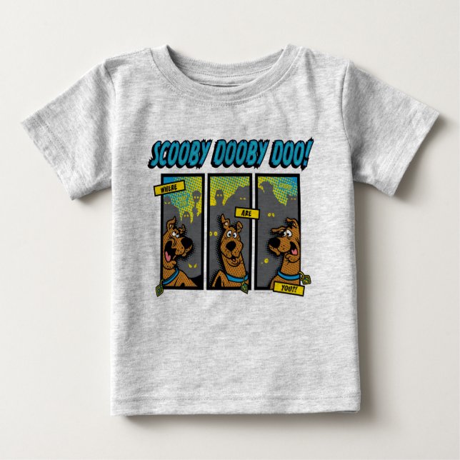 T-shirt Scooby-Doo onde está você os painéis cómicos (Frente)