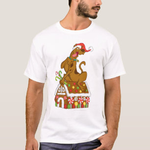 T-shirt Scooby e casa de pão-de-espécie