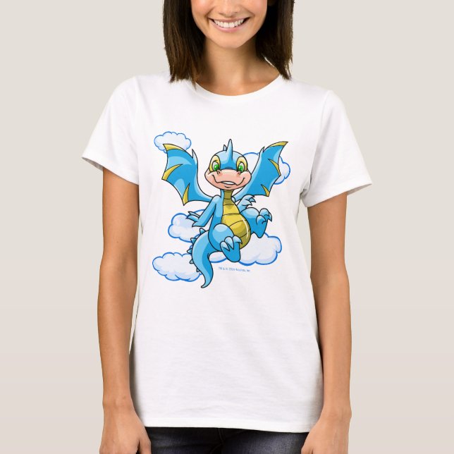 T-shirt Scorchio azul com sua cabeça nas nuvens (Frente)