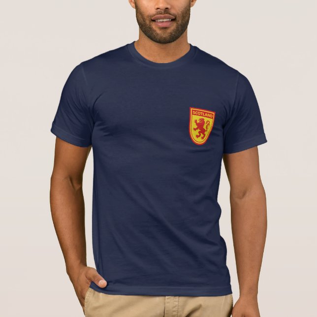 T-shirt Scotland Lion Rampant Shield Tshirt (Frente)