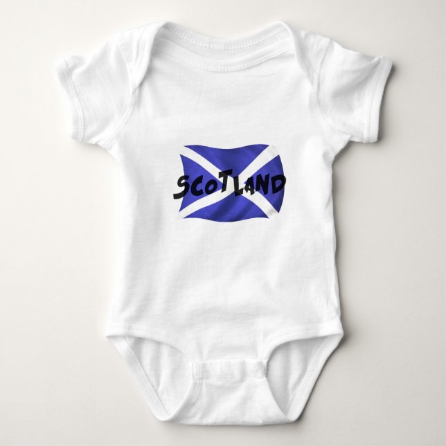 T-shirt Scotland Wavy Flag (Frente)