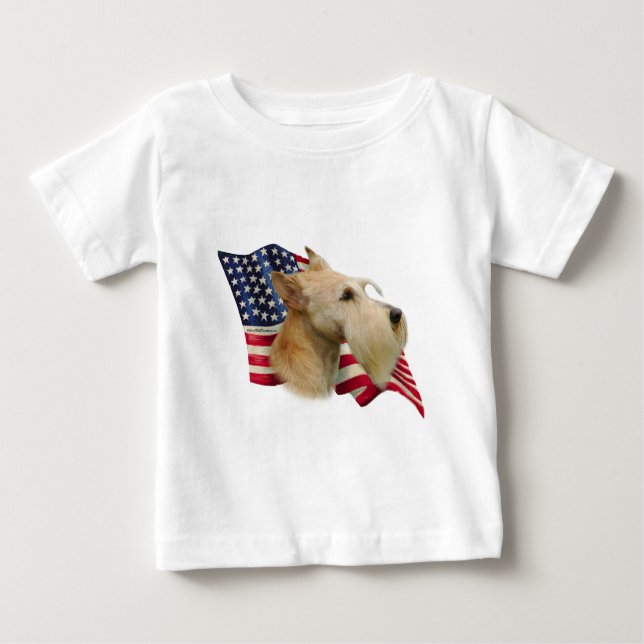 T-shirt Scottish Terrier (whaten) Flag (Frente)