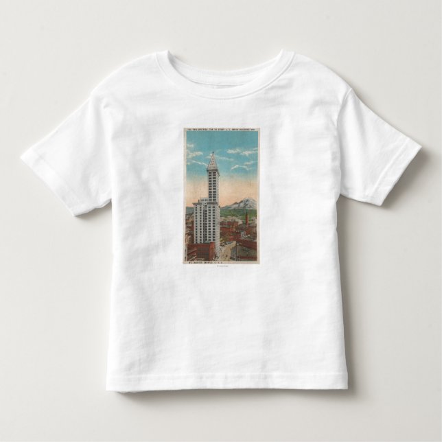 T-shirt Seattle, opinião da torre de WASmith & Monte (Frente)