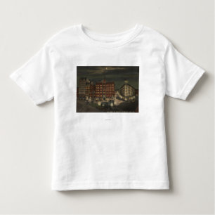 T-shirt Seattle, quadrado de WAPioneer na noite