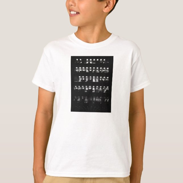 T-shirt seco rápido dos esportes dos miúdos (Frente)