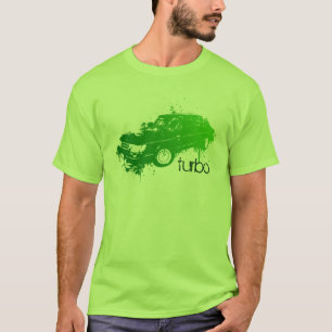 T-shirt sedan de 900 turbo, splatter destruído da tinta n