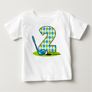T-shirt Segundo aniversário do golfe de Argyle