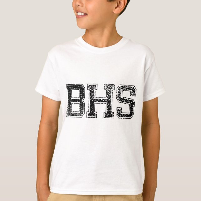 T-shirt Segundo grau BHS - Vintage, em relevo (Frente)