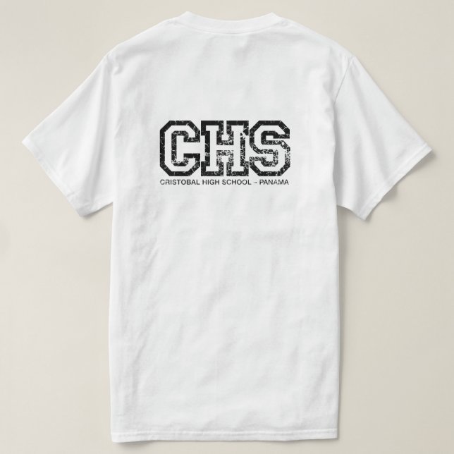 T-shirt Segundo grau cristal (CHS) (Verso do Design)