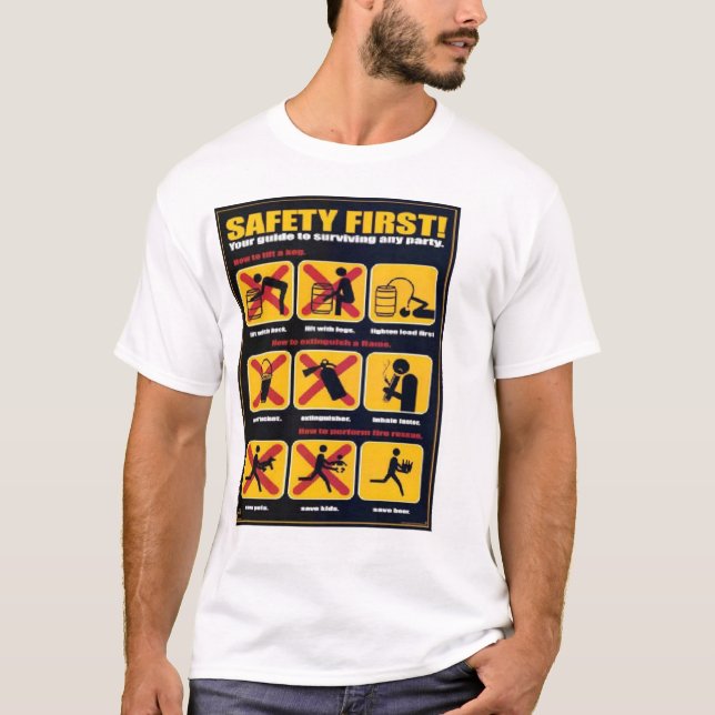 T-shirt segurança em primeiro lugar (Frente)