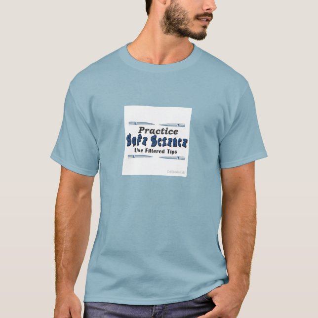T-shirt seguro da ciência da prática (Frente)