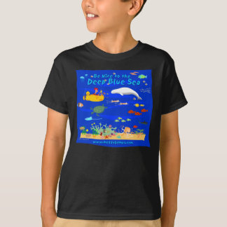 T-shirt Seja agradável ao mar azul profundo