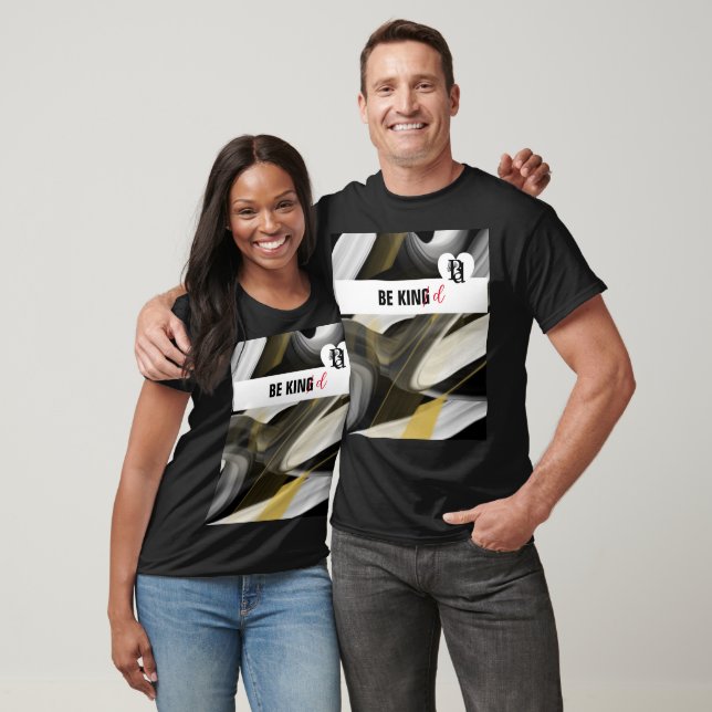 T-Shirt Seja gentil Trend AbstractArt Black White  (Unissex)