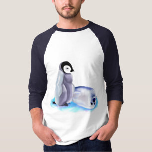 T-shirt Selo de harpa e bebê *Baby Penquin