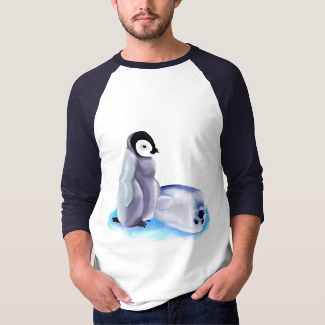 T-shirt Selo de harpa e bebê *Baby Penquin (Frente)