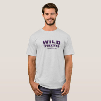 T-shirt selvagem da coisa com gambá e logotipo