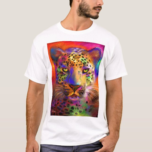 t-shirt selvagem da pintura da imagem da vida do (Frente)