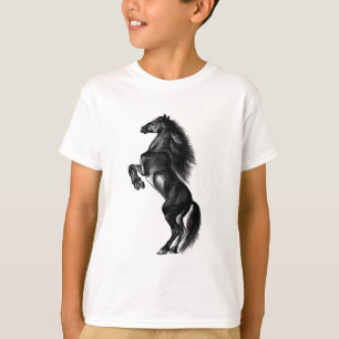 T-Shirt Selvagem De Cavalo Selvagem Em Posição Ere